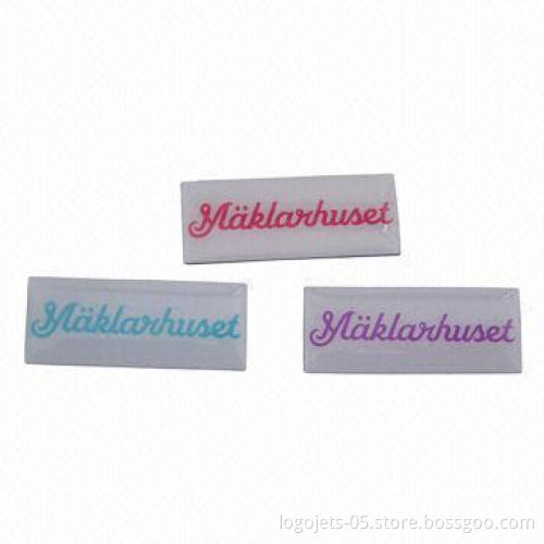 Woven Patch Labels with 2 Ends Folded, Customized Designs Welcomed